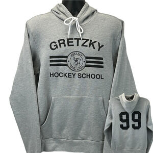 Wayne Gretzky Hockey School Hoodie Hooded Sweatshirt 99 Canvas Gray XL X-Large